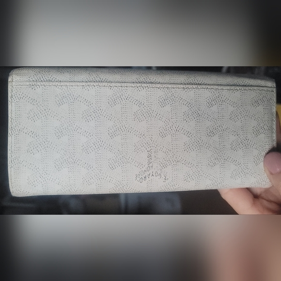 GOYARD White APM Varenne Long Wallet with Cross body Chain/Strap +Box Authentic - Picture 4 of 16